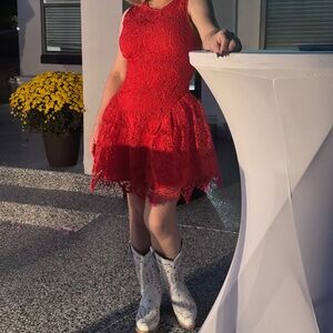 Red Lace Dress (Fun & Flirty)